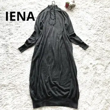 IENA 이에나 울 롱 원피스 긴팔 하이넥 그레이 프리 사이즈