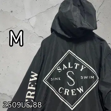 SALTY CREW 나일론 후드티 집업 블랙 M