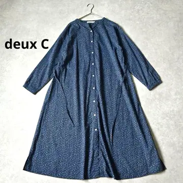deux C 드세 미니 꽃무늬 코튼 셔츠 원피스 동일 원단 벨트 포함