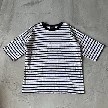 Veritecoeur x Le minor 보더 반팔 풀오버