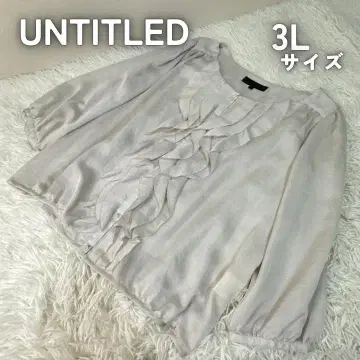 UNTITLE 언타이틀 프릴 드레이프감 블라우스 긴팔 블라우스 3L 빅