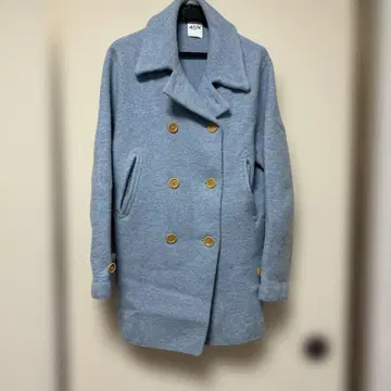 45R 라이트 블루 더블 브레스트 코트