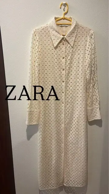 ZARA 자라 컷워크 자수 롱 원피스 S 자수