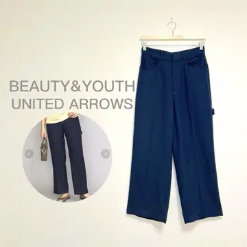 BEAUTY&YOUTH by 하운드 투스 페인터 팬츠 네이비 M