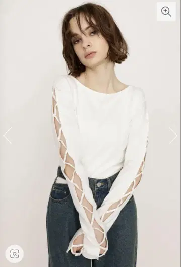SLY LACE UP SLEEVE CUT 상의