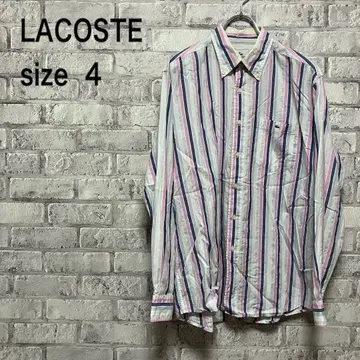 [ LACOSTE ] 라코스테 긴팔 셔츠 size4 스트라이프 멋쟁이
