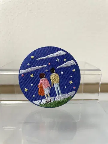 지브리 귀를 기울이면 자수 캔뱃지 5