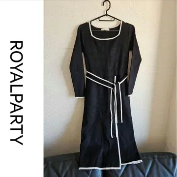 ROYAL PARTY 롱 니트 원피스 블랙