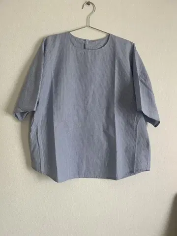 MUJI 블라우스 색스 블루 스트라이프 택 포함 새상품 L