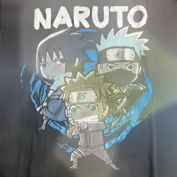 NARUTO 캐릭터 T셔츠 블랙