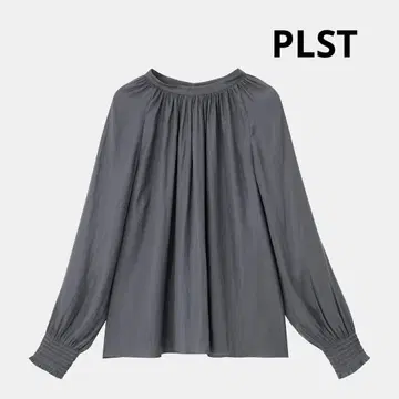 PLST 플라스테 빈티지 새틴 2WAY 블라우스 그레이 S 사이즈