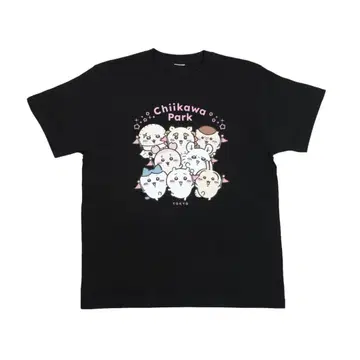 치이카와 파크 T셔츠 메인 비주얼 블랙 XL