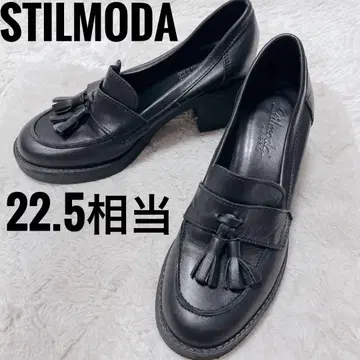 스틸 모다 태슬 로퍼 하이힐 펌프스 천연 가죽 여성용