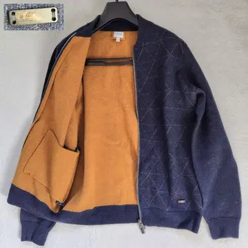 컨디션 최상 2XL 아르마니 드라이버즈 니트 블루종 더블 페이스