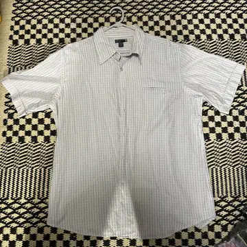 GUESS 반팔 셔츠 XXL 화이트 스트라이프