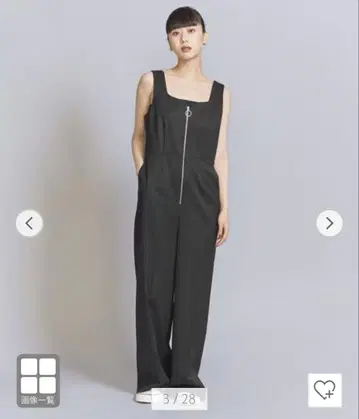 뷰티&유스 하트넥 지퍼 올인원