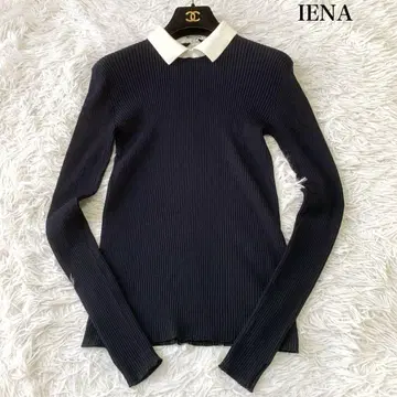 IENA 홀 리브 카라 부착 풀오버 니트 25SS 2way 프리