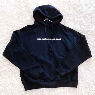 미사용 unknown 언노운 풀오버 후드티 블랙 M 두꺼운