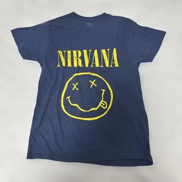 NIRVANA 스마일리 페이스 티셔츠 M 네이비