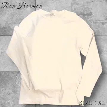 RonHerman/론 헤르만 롱 슬리브 티셔츠 롱티 화이트 XL