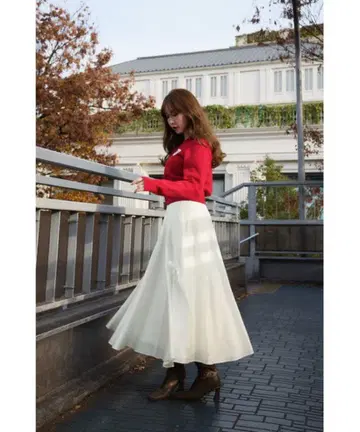 Her lip to Be Mine Gather Ribbon Skirt M