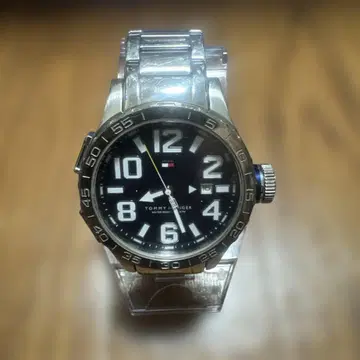 배터리 교체 완료 TOMMY HILFIGER 쿼츠 손목시계 블랙