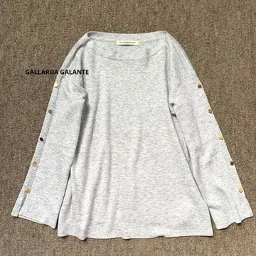 [ 새상품급 ] 개럴개런트 니트 그레이 골드 버튼 긴팔 스웨터