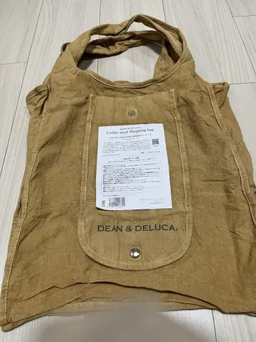 DEAN&DELUCA 딘앤델루카 커피 염색 쇼핑백 베이지
