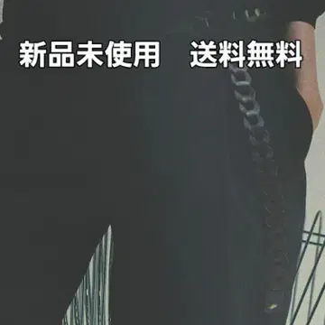 Llife 라이프 LEATHER CHAIN BELT COAL BLACK