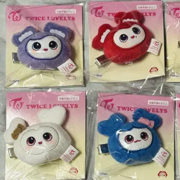 GiGO TWICE LOVELYS 봉제 인형 헤어핀 세트