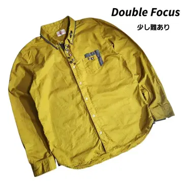 DOUBLE FOCUS 다종 버튼 장식 코튼 긴팔 셔츠 68983