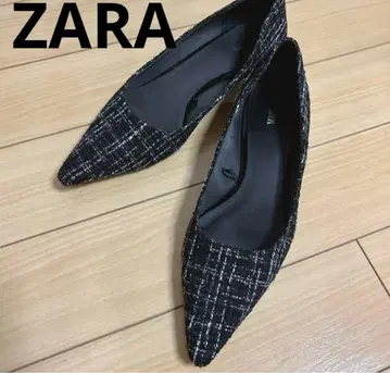 ZARA 텍스처 패브릭 스틸레토