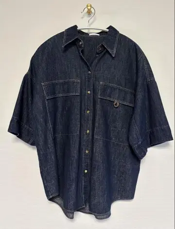 2022 22ss 라메 믹스 브루넬로쿠치넬리 데님 셔츠 모니레