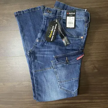 BURTLE 가을 겨울용 카고 팬츠 L 인디고 바틀 5002