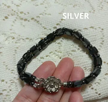 블랙 비즈 SILVER 팔찌