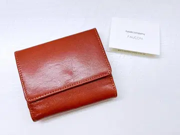 미사용 보관 호크 컴퍼니 FUNCON 가죽 3단 폴더형 지갑 브라운