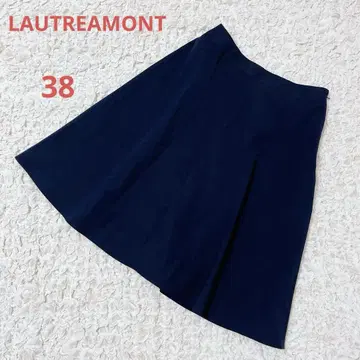 [새상품급] 로트레아몽 LAUTREAMONT 네이비 플레어 스커트 38