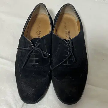 REGAL 블랙 스웨이드 레이스업 슈즈