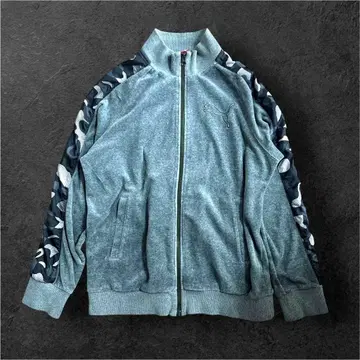 00s y2k 구제 의류 PUMA 트랙 재킷 파커 카모플라주