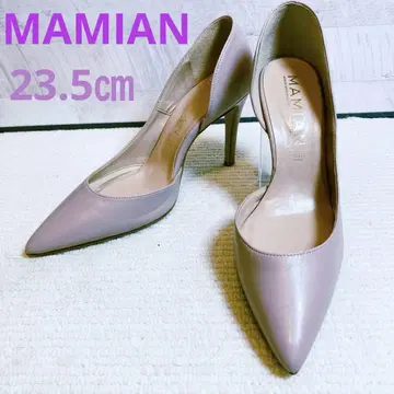 MAMIAN 핑크 베이지 하이힐 펌프스 23.5cm 일본제