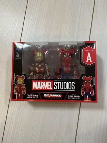 MARVEL BE@RBRICK 아이언맨 스파이더맨 2체 세트