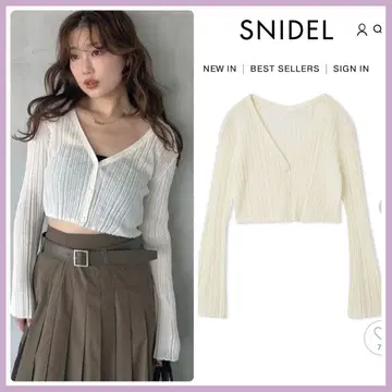 SNIDEL 스나이델 심플 리브 가디건