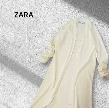 [ 새상품급 ] ZARA 롱 가디건 니트 원피스 아이보리