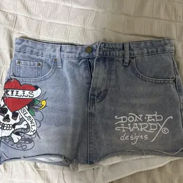 Ed Hardy 데님 스커트 숏팬츠