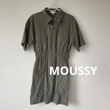 MOUSSY 카키 셔츠 원피스