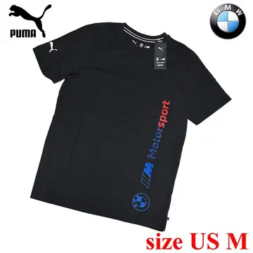 새상품 PUMA US M 사이즈 푸마 BMW 로고 티 블랙 티셔츠
