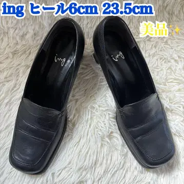 새상품급 ing 블랙 힐 6cm 23.5cm 펌프스