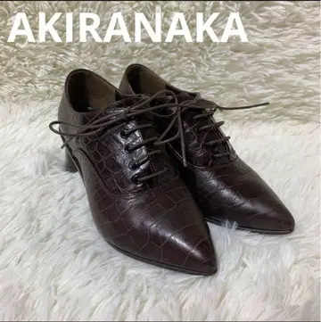 AKIRANAKA 아키라나카 부티 악어 가죽 레이스업 브라운 23cm