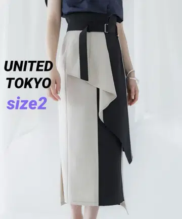 UNITED TOKYO 랜덤 플레어 커팅 타이트 스커트 size 2