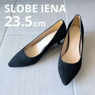 SLOBE IENA 슬로브 이에나 스웨이드 펌프스 23.5cm 블랙